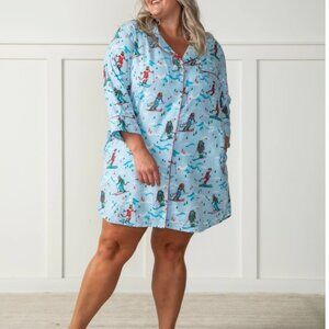 NWT PrintFresh  Hit the Slopes - Flannel Sleep Shirt